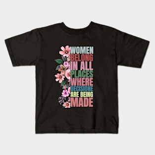 Not fragile like a flower fragile like a bomb, feminist quote, women power Kids T-Shirt